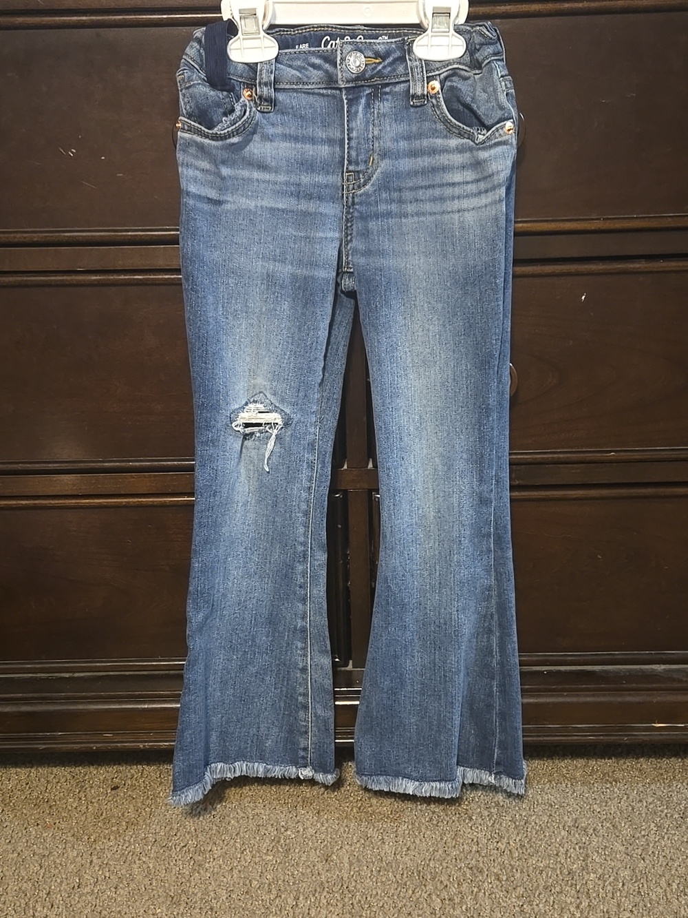 Girls 5 Distressed Stretch Jeans